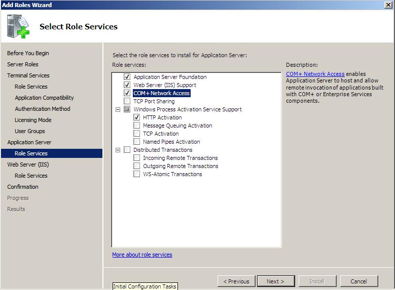 Windows 2008 roles