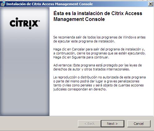 Instalacion consola